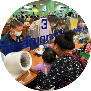 Australian university students volunteer abroad, working at a local hospital in Northern Thailand