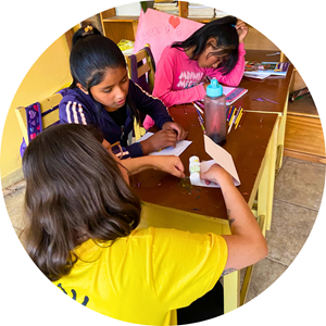 Australian university students work on health education projects as part of an overseas volunteer program in Peru