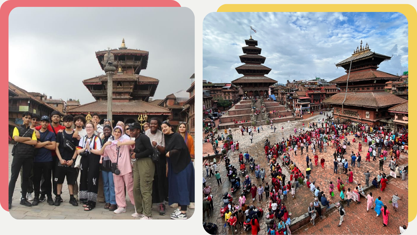 Australian university students on a volunteer abroad program in Nepal